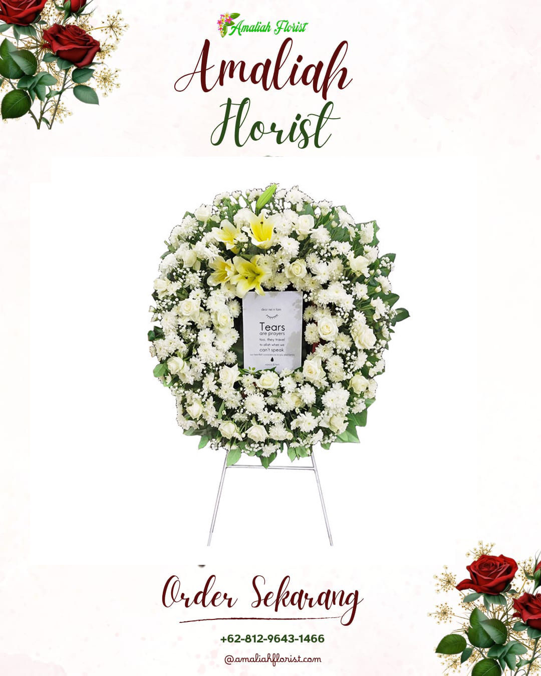 Krans Bunga Duka Karangpawitan